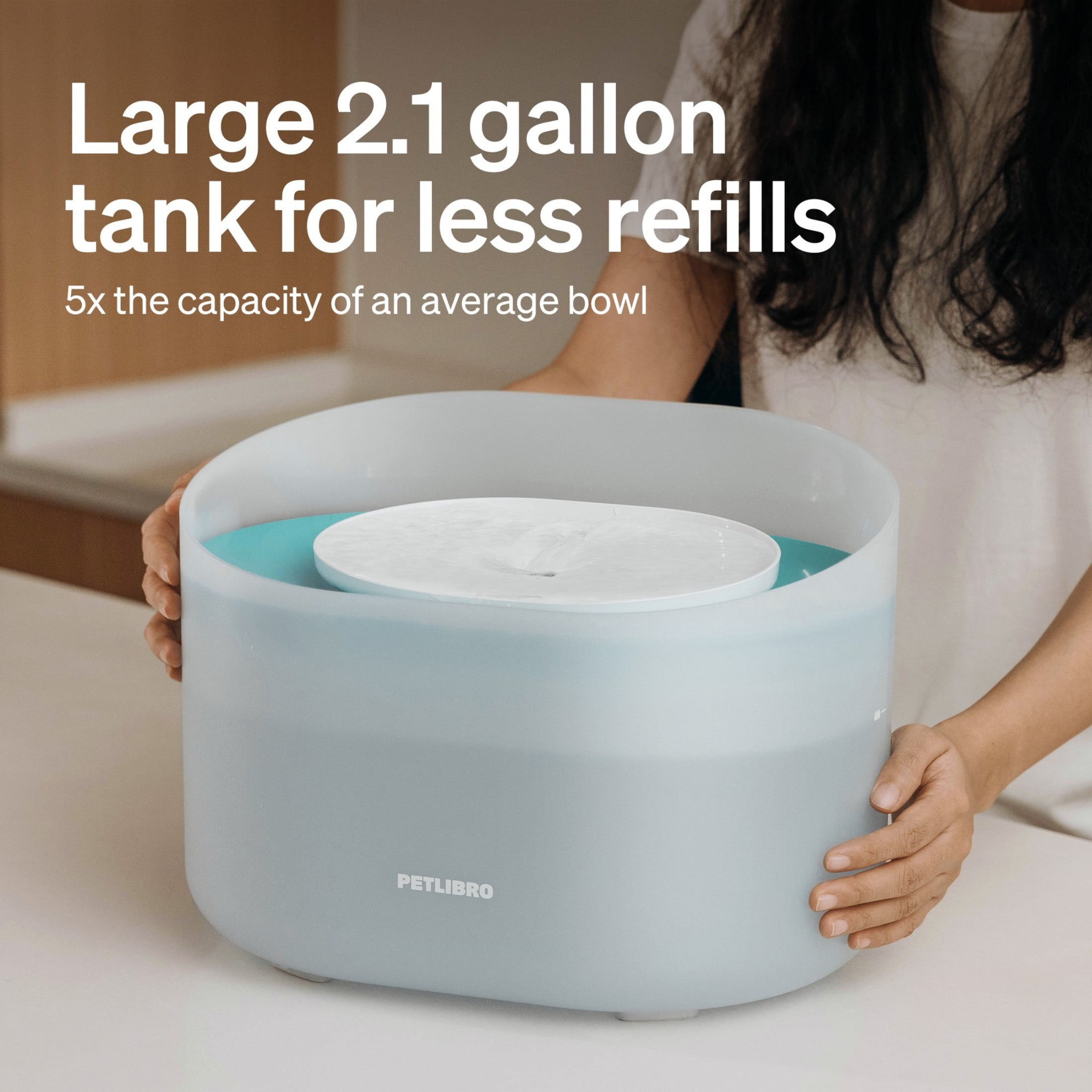 Petlibro 270oz/2.1Gal/8L Capsule Dog Water Fountain – Anti-Splash, Super Quiet Dispenser for Medium to Large Dogs, Ideal for Dogs, and Multi-Pet Homes