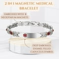 thumbnail image 5 of Wollet Magnetic Stainless Steel Medical Alert ID Bracelet for Women, Engraved Epilepsy, 5 of 8