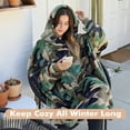 thumbnail image 4 of Tirrinia Oversized Blanket Hoodie, Wearable Fluffy Sherpa Blanket, Cozy Sweatshirt Blanket Gift for Adult Women Men Girlfriend, 4 of 8