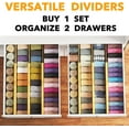 thumbnail image 5 of SpaceAid Bamboo Dresser Drawer Dividers 6 Pack, 4.65“ High Adjustable 17“-22” Drawer Organizers for Clothing, 5 of 7