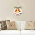 thumbnail image 6 of SKYSONIC Thanksgiving Day Turkey Welcome Sign Front Door Decoration Round Door Hanging Sign Porch Decorations for Home Outdoor Indoor Holiday Fall Halloween Christmas - 11.8x11.8 inch, 6 of 7