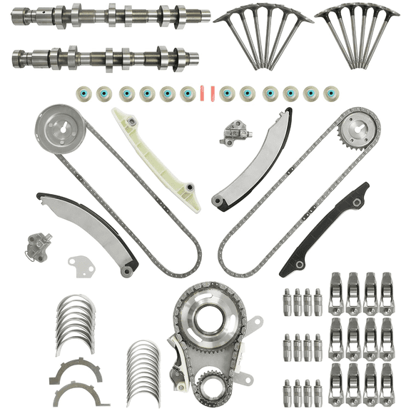 Timing Chain Kit Camshaft Rocker Arm Valve Lifter Bearing Set For 2002-2012 Jeep Grand Cherokee Dodge Durango 3.7L V6