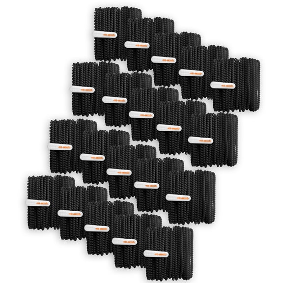 HamiltonBuhl® Skooob Tangle Free Earbud Covers - Jet Black, Pack of 20