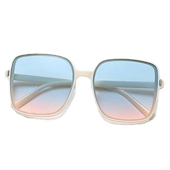 Rice nail square sunglasses fashion trend retro sunglasses, made of PC - blue