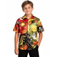thumbnail image 5 of Kiijoy Boys Halloween Funny Graphic Shirt Short Sleeve Button-Up Shirt, Green, Sizes 4-14, 5 of 5