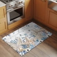 thumbnail image 2 of 2x3 Ft Entryway Area Rug, Blue Beige Coastal Kitchen Rug Runner Washable Floor Mat, Beach Starfish Summer Eucalyptus Retro Non Slip Indoor Door Mat Throw Carpet for Bathroom Living Room Bedroom, 2 of 8