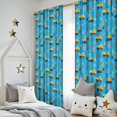 thumbnail image 5 of Blackout Kids Curtains,Excavator and No Entry Sign Blue Children's Insulated Curtains Set Of 2,Bedroom Essentials,Toddler Room Decor 52"x84", 5 of 5