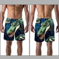 thumbnail image 3 of luoweisi Men's Beach Shorts Quick Dry Swim Trunks with Mesh Lining Crocodile M, 3 of 5