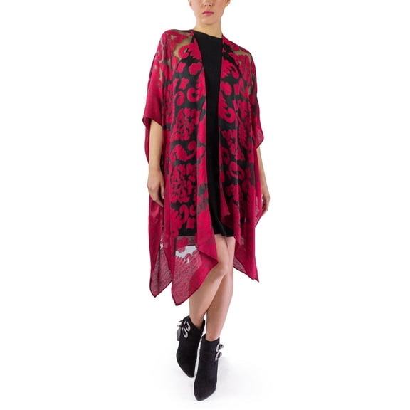 Jessica McClintock Brocade Burnout Kimono
