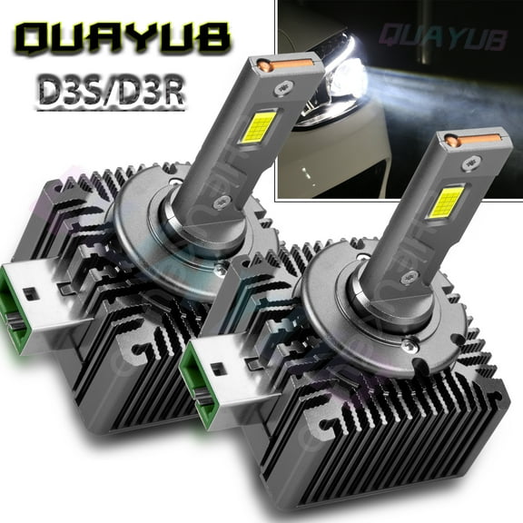 2PCS NEW D3S 6000K 66340 66340HBI 42403 42302 UPGRADE LED HEADLIGHT BULBS SET