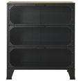 thumbnail image 2 of vidaXL Storage Cabinets 2 pcs Rustic Brown 72x36x82 cm Metal and MDF, 2 of 5