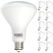 Sunco Lighting 10 Pack BR30 LED Bulb 11W=65W, 5000K Daylight, 850 LM, E26 Base, Dimmable, 25,000 Lifetime Hours, Indoor Flood Light for Cans - UL & Energy Star