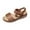 Brown, variant on VEKDONE Women's Strappy Sandals Women's Fashion Casual Retro One-Strap Spring And Summer New Breathable And Comfortable Flat Sandals
