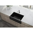 thumbnail image 5 of Ruvati 30-inch Matte Black Fireclay Offset Drain Kitchen Sink Single Bowl, 5 of 10