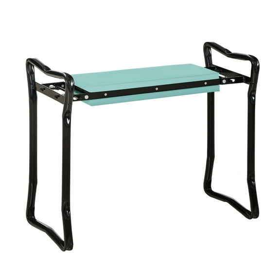 Garden Kneeler Seat, Padded Foldable Bench Stool - Green