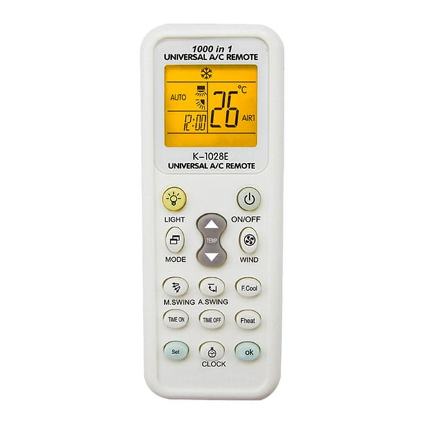 Control remoto para aire acondicionado. Fácil de usar. Fácil de leer. Aire acondicionado portátil y ligero. con retroiluminación LED
