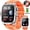 Orange, variant on Smartwatch for Men with Fitness Tracker, 2.01-inch Answer/Make Calls/100+ Sport Modes, IP68 Waterproof, men's Military Smartwatch compatible with Android IPhone Devices (Black)