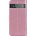 thumbnail image 7 of Case for Google Pixel 6 Pro with Credit Cards Pocket, Glitter Bling Diamond PU Leather Wallet Phone Case with Wsrist String Flip Cover for Google Pixel 6 Pro Owl Rose Gold, 7 of 7