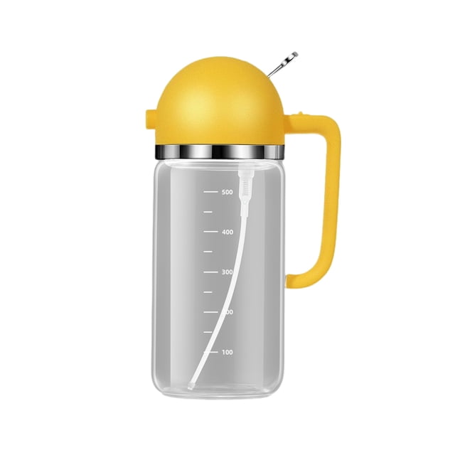 Yuarrent Dispensador de aceite de vidrio, rociador de niebla de vinagre, botella para comedor, cafetería, restaurante, barbacoa, cocina, contenedor de Cocina y Comedor Amarillo Yuarrent HA067542-02B