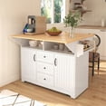 thumbnail image 1 of Kitchen Island - Sturdy MDF Board & Convenient Charging Station, 1 of 25