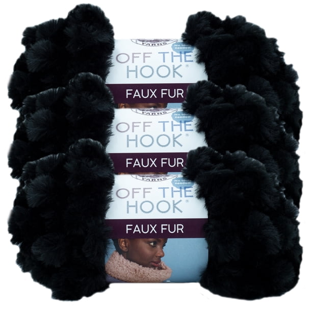 Lion Brand Yarn Off the Hook Faux Fur Mink Faux Fur Loop Jumbo