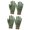 2 pairs-Green, variant on Gardening Work Gloves with Rubber Coated Fingers, Crinkle Texture, Knit Flexibility, Close-Fit Cuff for Handling Tasks