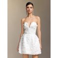 thumbnail image 1 of Minifalda sin tirantes con cuello en V y pedrería Dress Yamaly, 1 of 6