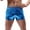 Blue, variant on Vivianyo HD Men's Sports High Waisted Gym Shorts Mens Fashion Bright Fabric Slant Pockets Elastic Waist Split Side Short Pants