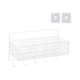 thumbnail image 4 of Organizador de pared colgante, cesta colgante de alambre, cesta de alambre de acero resistente para manualidades L blanca con gancho, 4 of 9