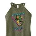thumbnail image 3 of Gremlins - Dapper Gremlin - Green Hair Don't Care - Juniors High Neck Tank Top, 3 of 5