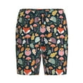 thumbnail image 4 of Naloa Autumn Fox Owl Men's Short Pajama Pants, Lounge Comfort Shorts with Elasticized Waistband and Side Pockets - XX-Large, 4 of 9