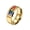 Gold, variant on Rainbow Cubic Zirconia LGBT Pride Ring Stainless Steel Enamel Lesbian Gay Bisexual LGBTQ Pride Month Lucky Personalized Statement Wedding Band Silver Size 8