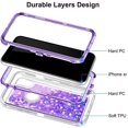 thumbnail image 3 of Entronix iPhone Xr Heavy Duty Glitter Case for Girls Women Liquid Bling Sparkle Shining Glitter Luxury Shockproof Quicksand Soft TPU Cover for iPhone Xr 6.1" Purple, 3 of 3