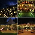 thumbnail image 2 of 20 luces LED solares para exteriores de 5 m (blanco cálido), luces de jardín impermeables con energía solar, luces de hadas decorativas con forma de bola de cristal para jardín, 2 of 5