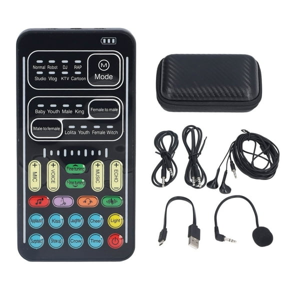 Voice Changer Set,I9 Voice Changer Set Sound Changer Recording Mini Sound Card State-of-the-Art Design