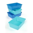 thumbnail image 2 of Humble Crew Large Plastic Storage Bins, Set of 4, Navy/Teal, 2 of 4