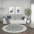 thumbnail image 3 of Madison Traditional 5' Round Gray Polypropylene Indoor Area Rug, 3 of 8
