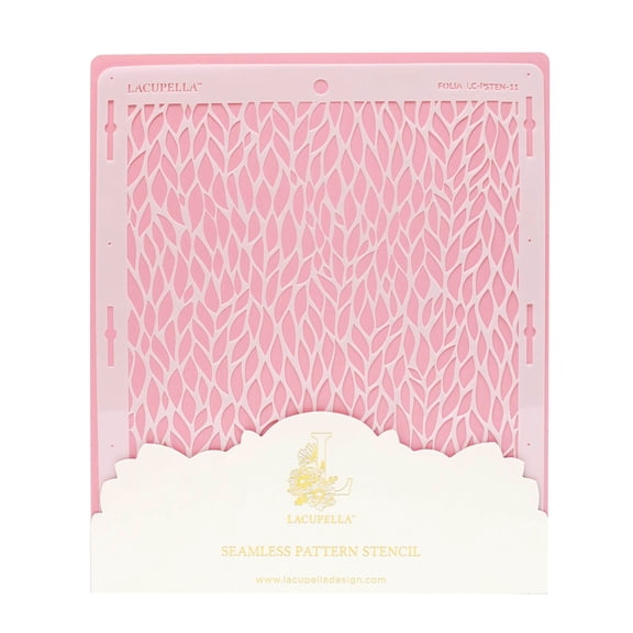 Lacupella FOLIA Cake Baking Stencil Leaves Wall Pattern