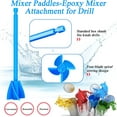 thumbnail image 3 of 12 Pieces Paint Mixer Drill Attachment,Helix Paint Mixer Resin Drill Mixer Paint Stirrers Drill Attachment for 1 Gallon of Paint Epoxy Resin Silicone Jewelry Casting Molds (Red, Blue), 3 of 14
