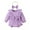 Purple, variant on SILVERCELL Newborn Baby Girls Long Sleeve Ruffled Romper Bodysuit + Headband Outfits Clothes Set 0-24M
