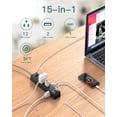 thumbnail image 2 of Protector contra sobretensiones Power Strip Addtam, 12 salidas y 3 puertos USB, 2 of 7
