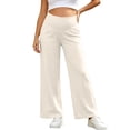 thumbnail image 2 of Taqqpue Maternity Pants for Pregnant Women High Waist Elastic Drawstring Wide Leg Casual Sports Trousers Plus Size Breathable Comfortable Full Length Pregnancy Pants for Women Size M-XXL, 2 of 7