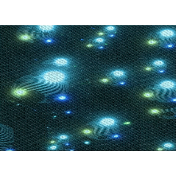Ahgly Company Machine Washable Indoor Rectangle Transitional Dark Cyan Green Area Rugs, 2' x 4'