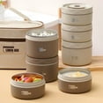 thumbnail image 1 of 304 Stainless Steel Lunch Box Office Lunch Box, Portable Insulated Lunch Box With Detachable Internal Compartments, Hot Water Injection, Perfect For Work Meals, 1 of 5
