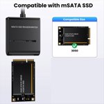 MSATA Easy Drive Cable Type C Mini External Hard Drive Enclosure 6Gbps High Speed Solid State Drive Cable,A