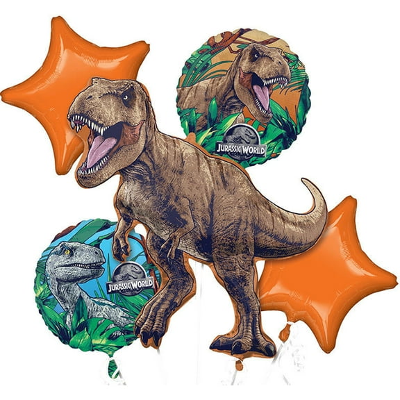 Jurassic World 5 Piece Balloons Birthday Party Set