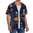 thumbnail image 2 of Pofeuu Solar System Print Mens Casual Short Sleeve Shirts Beach Summer Spread Collar Pocket Tops Men's Casual Short-sleeved Shirt-XX-Large, 2 of 5