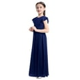 thumbnail image 4 of Zaldita Flower Girl Wedding Bridesmaid Dress Princess Chiffon Dresses Kids Pageant Prom Ball Gown Navy Blue 6, 4 of 7