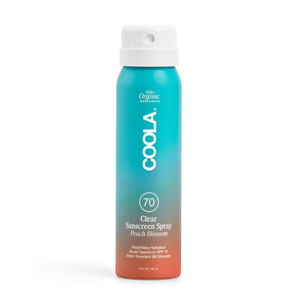 Protector solar en aerosol COOLA Organic SPF 70 60 ml Peach Blossom