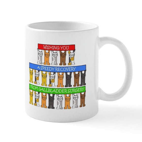 CafePress - Speedy Recovery From Gallbladder Surgery. Mugs - 11 oz Ceramic Mug - Novelty Coffee Tea Cup